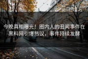 今晚真相曝光！圈内人的丑闻事件在黑料网引爆热议，事件持续发酵