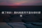 爆了转折！黑料网居然不是你想的那样
