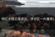 网红全程记录流出，评论区一片痛哭！