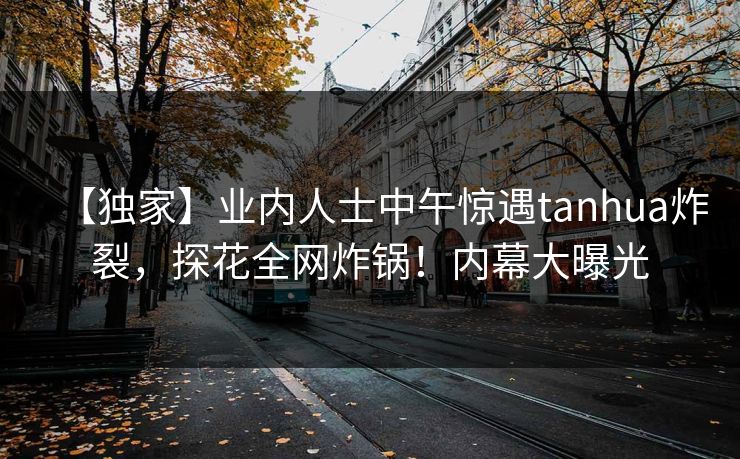 【独家】业内人士中午惊遇tanhua炸裂，探花全网炸锅！内幕大曝光